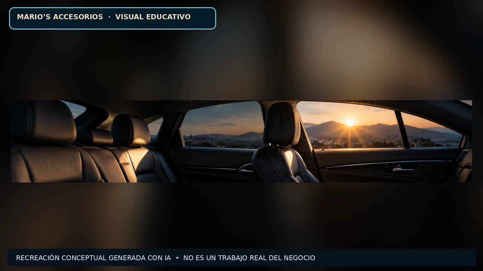 Ilustración conceptual de visibilidad desde el interior del vehículo