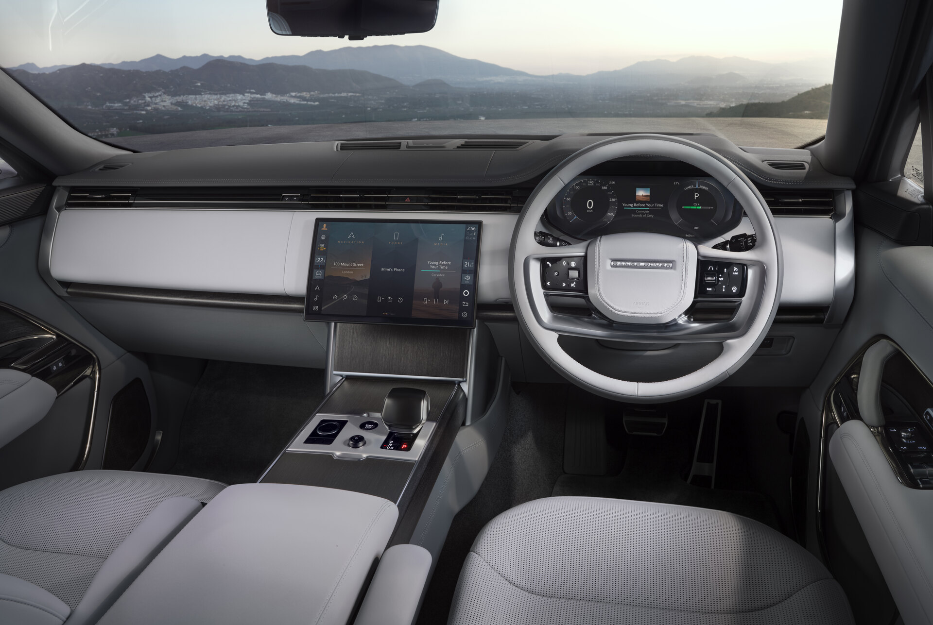 Interior del Range Rover Electric 2027