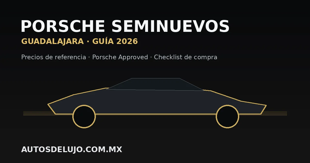 Ilustración editorial de un automóvil deportivo premium para la guía de Porsche seminuevos en Guadalajara