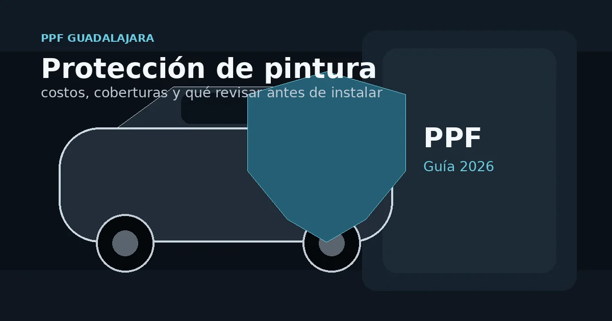 Ilustración editorial de un auto premium protegido con película PPF