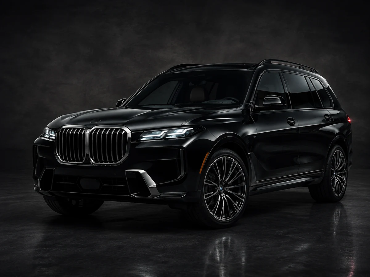 SUV grande negra de lujo