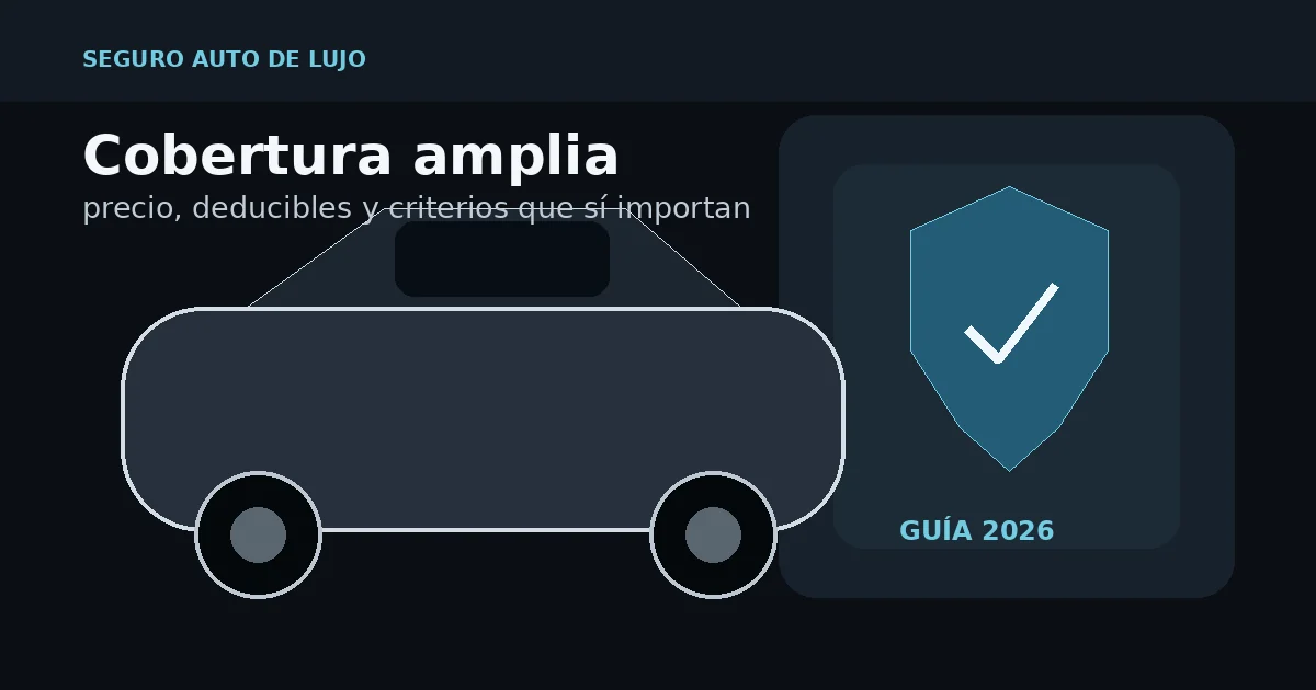 Ilustración editorial de un automóvil premium protegido por un escudo de seguro